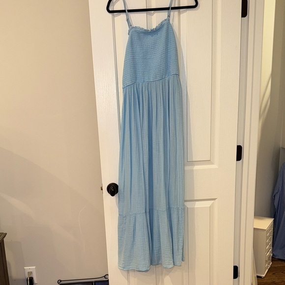 Anthropologie Dresses & Skirts - Anthropologie Sky Blue Textured Dress Gauze
